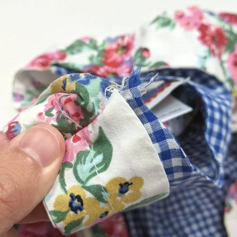 Vintage Spunky Dress Girls Size 5 Gingham Floral Sundress